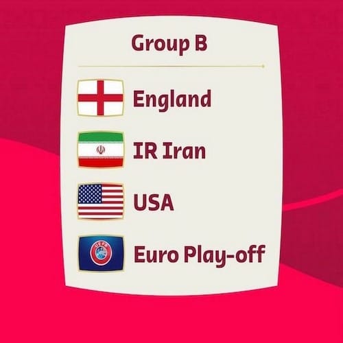 شرط بندی گروه B جام جهانی قطر 2022